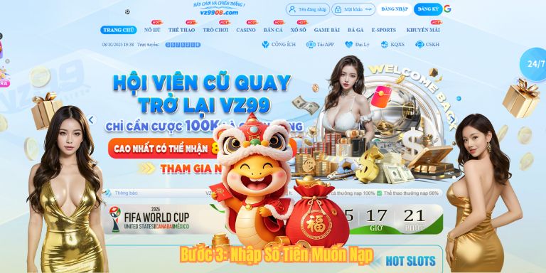 Bước 3: Nhập Số Tiền Muốn Nạp